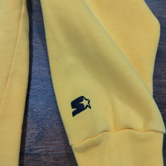 Starter Men's Cozy Stylish Yellow Crewneck Pullover Sweatshirt Size Large - Picture 8 of 10